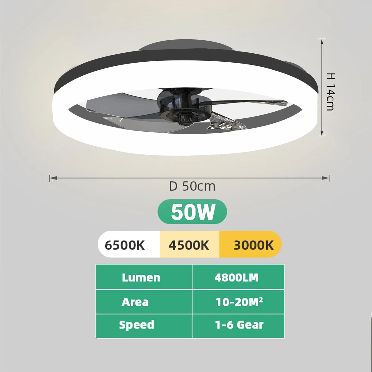 Ceiling Fans With Remote Control and Light LED Lamp Fan Smart Silent Ceiling Fans For Bedroom Living Room Decor Ceiling Lamp