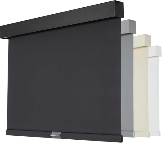 Cordless Blackout Roller Blinds with Thermal Insulation, UV Protection for Home Windows (Black, 34"W x 64"H)