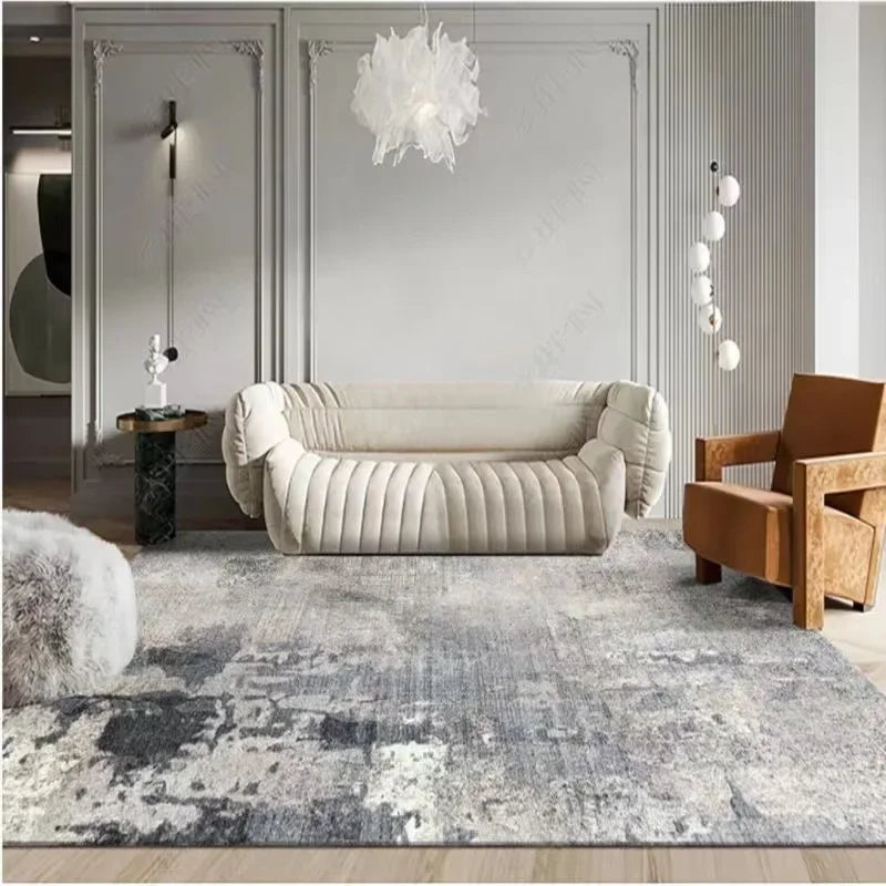 Light Luxury Carpets for Living Room Large Area Lounge Carpet Minimalist Bedroom Decor Gray Rug Home Soft Washable Floor Mat