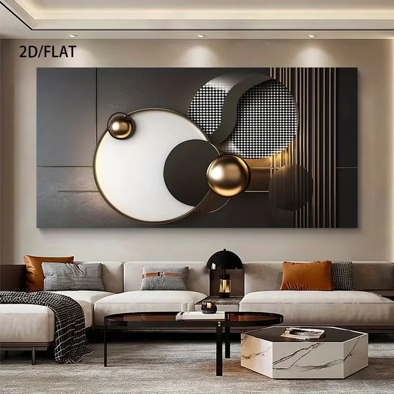 1pc frameless Canvas Painting 2D Flat, 2D Flat, 1Ps Frameless Poster Print, a Frameless Canvas Wall Art Featuring Abstract Desig