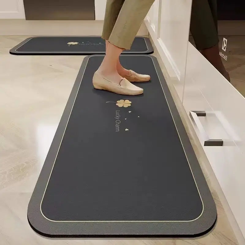 Thickened Kitchen Water-Absorbent Floor Mats Oil-Absorbent Non-Slip Mats Long Anti-Fouling Carpet Entrance Floor Mats Carpet