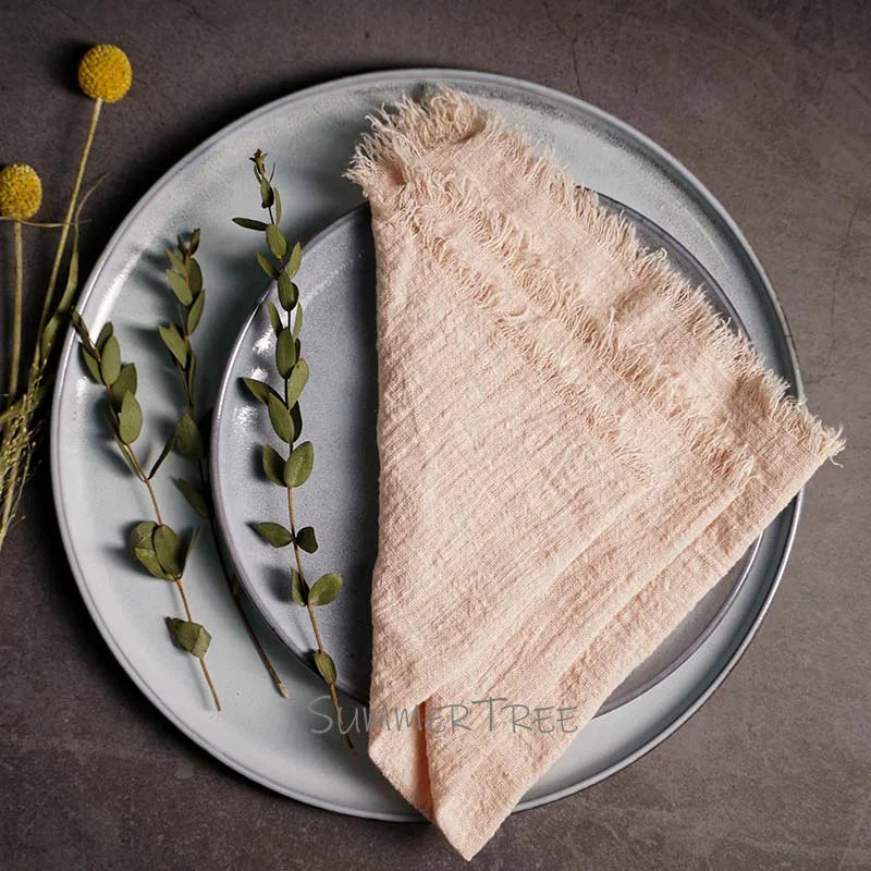 20PCS Large Napkins Cotton Gauze 41x41cm Muslin Cloth Tea Towels Dinner Retro Cheesecloth Wedding Party Rustic Table Decoration