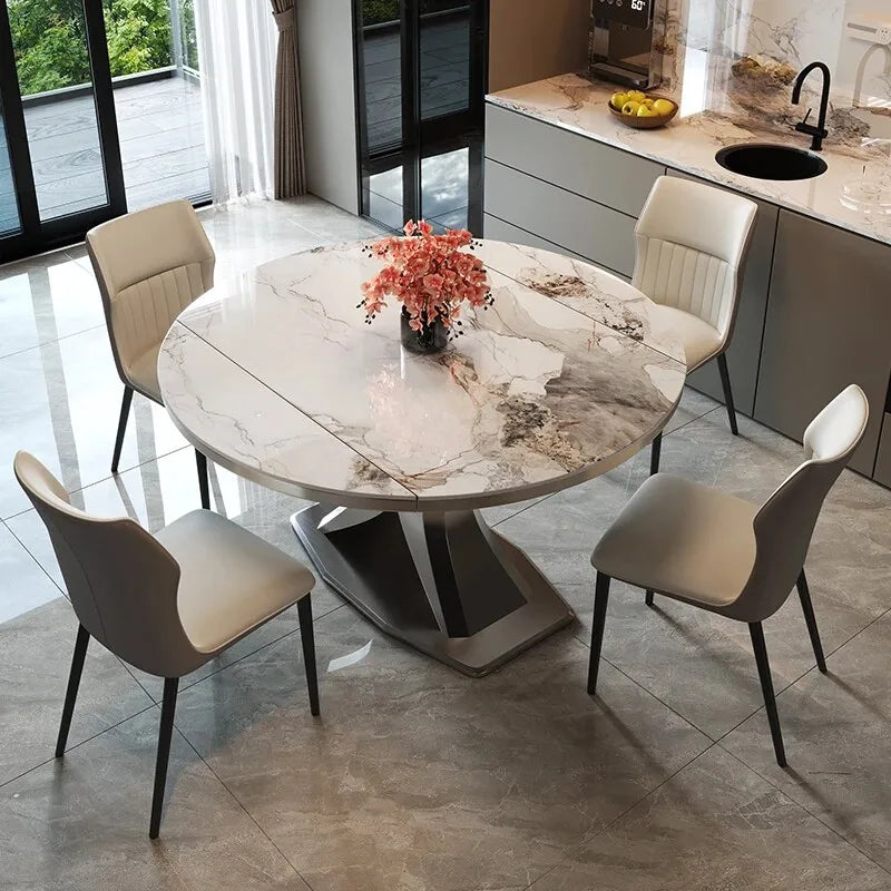 Cute Modern Mesa Plegable Luxury Furniture Luxury Dinner Round Table Salon Living Room Dinette Garden Small Dining Table Set