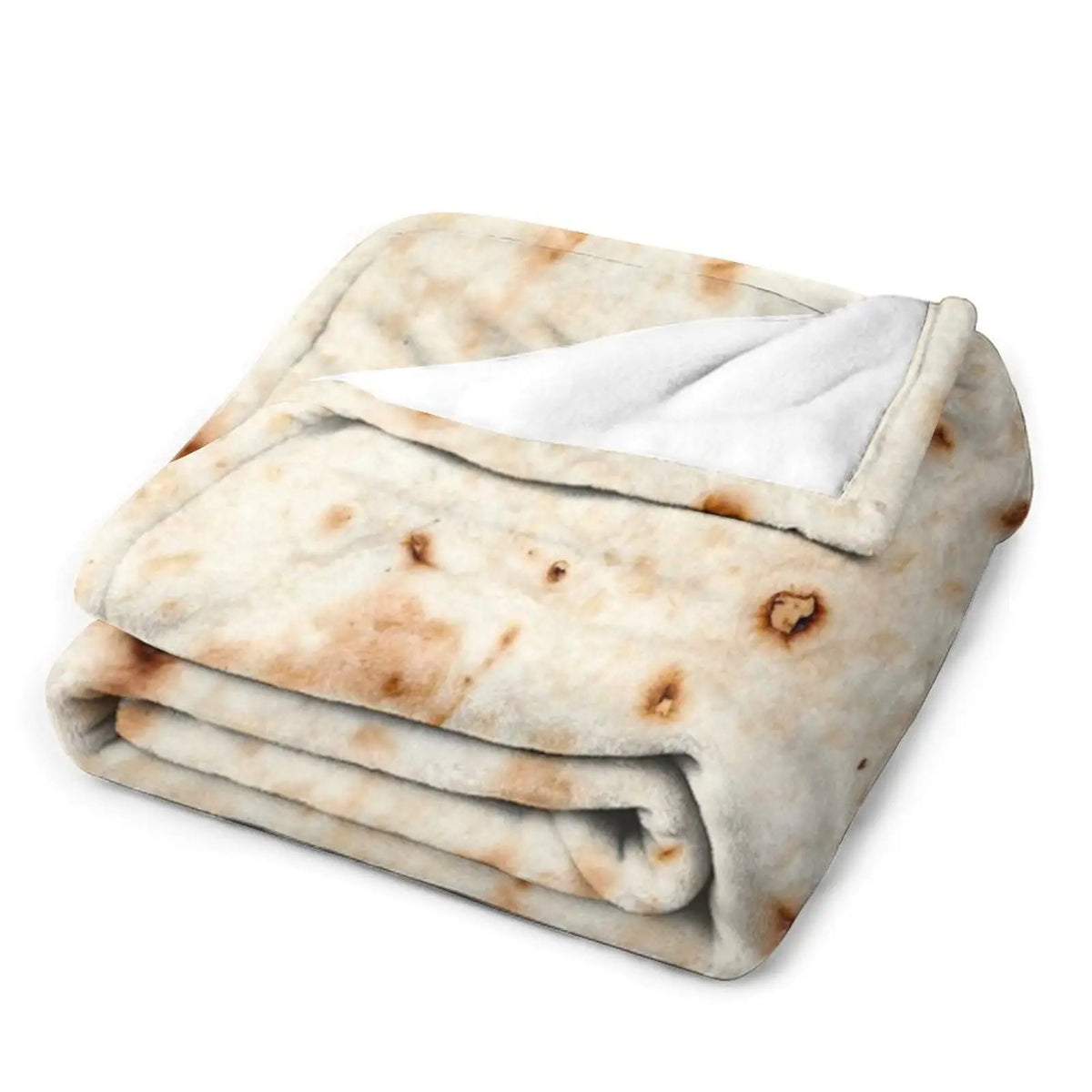 1pc Soft and Warm Mexican Tortilla Print Flannel Blanket for Couch, Sofa, Office, Bed, Camping, and Traveling