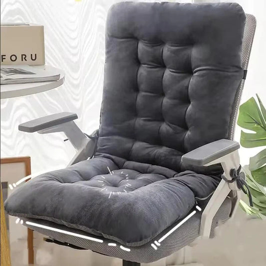 Modern Style Office Integrated Backrest Cushion Solid Color Thicken Student Dormitory Sedentary ChairMat Home Chair Back Cushion