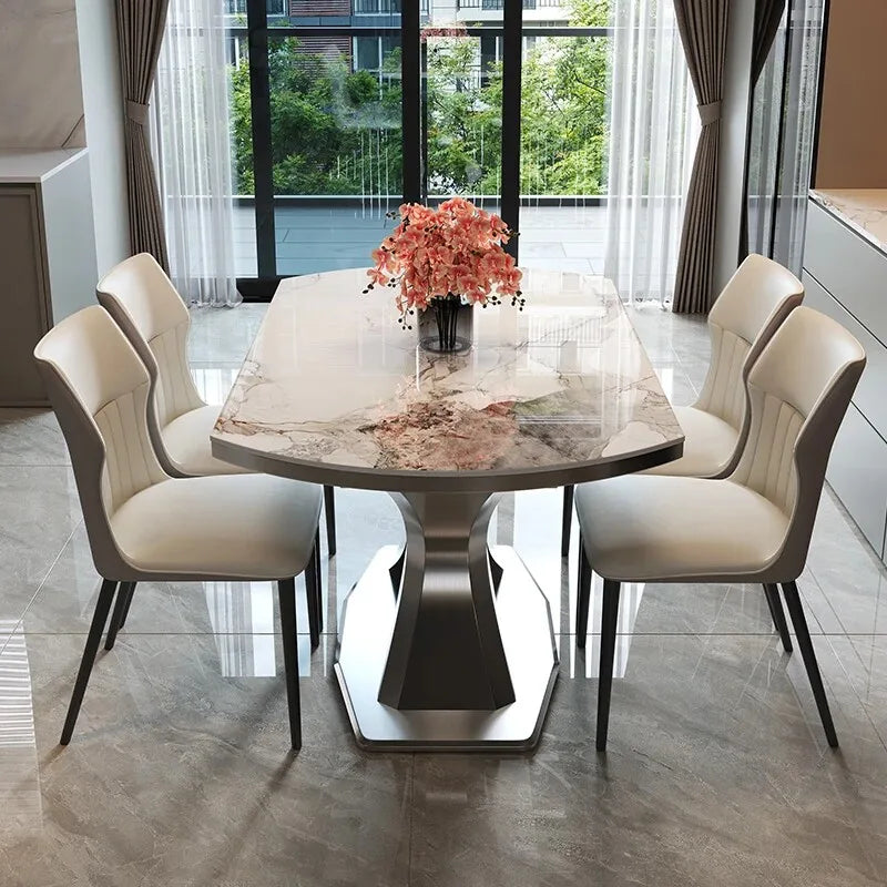 Cute Modern Mesa Plegable Luxury Furniture Luxury Dinner Round Table Salon Living Room Dinette Garden Small Dining Table Set