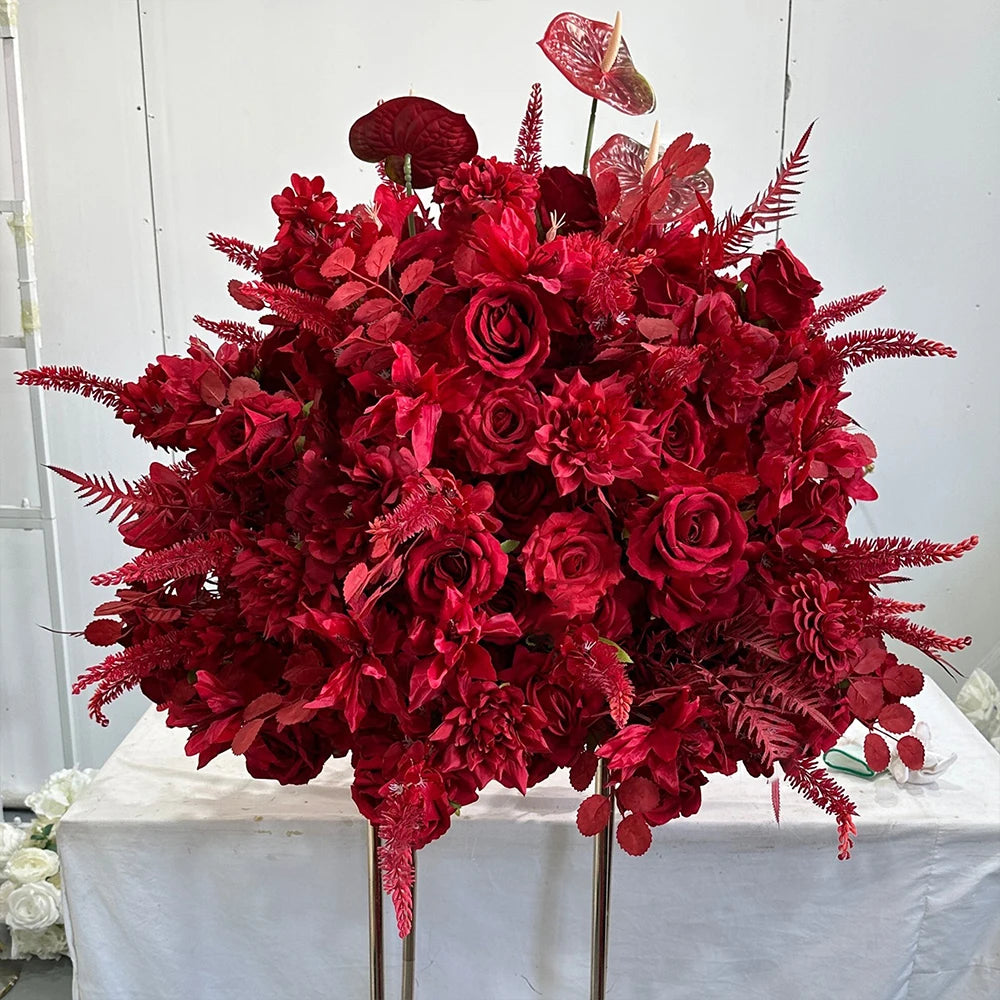 80/70/60/50/30cm Artificial Pink Large Flower Ball, Table Centerpiece for Special Event Decor, Floral Arrangement