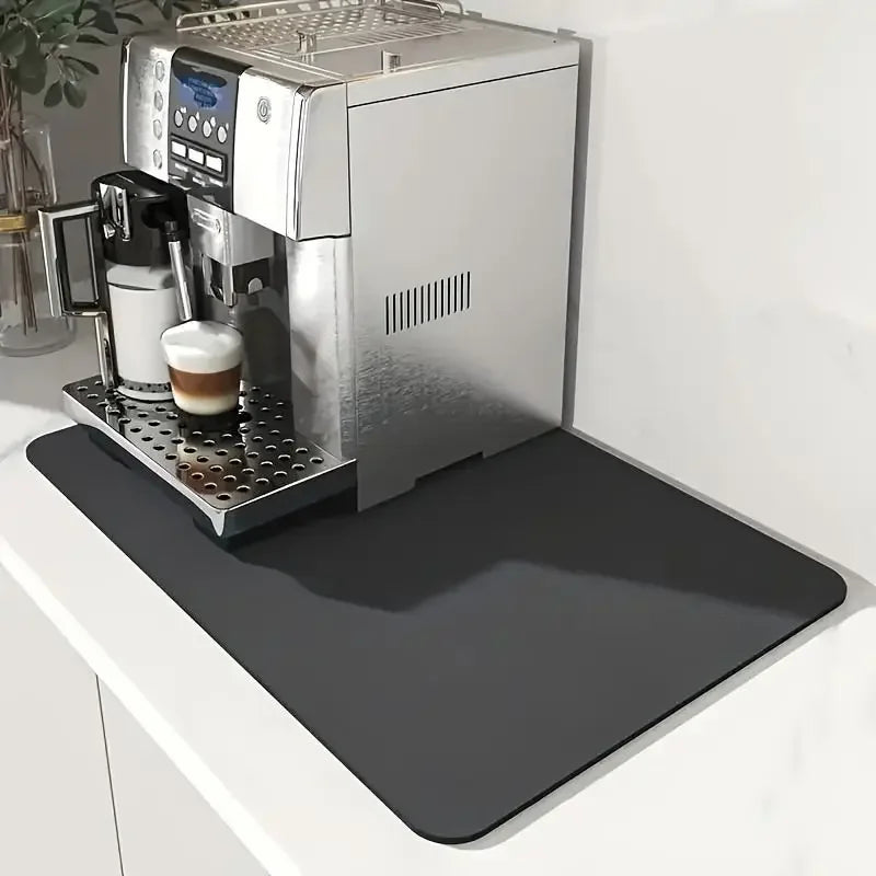 VIKAMA Pure Color Drying Dish Absorbent Dishware Kitchen Mat Coffee Machine Table Diatomaceous Earth Drainage Non-slip Carpet