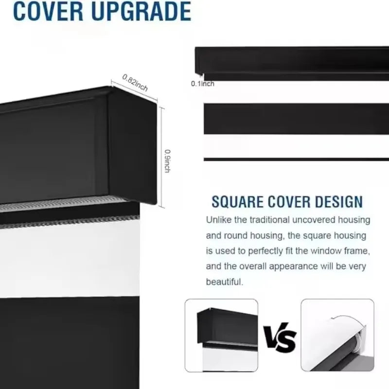 Cordless Design Factory Price Room Darkening Thermal Insulation Spring Control Manual Zebra Blinds For Hotel