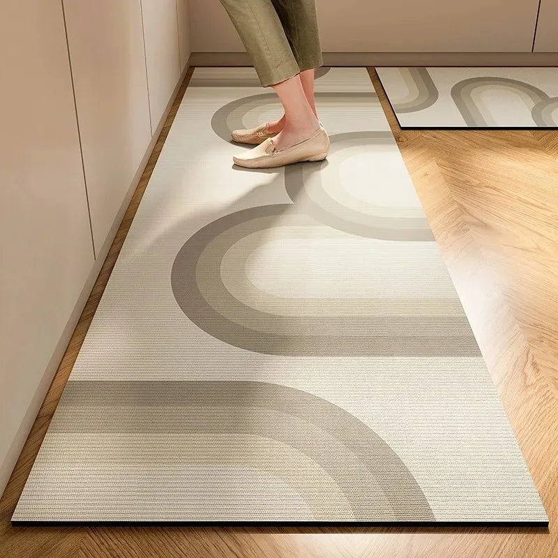 Kitchen Pvc Mat Waterproof Carpet Non-slip Leather Floor Mats Oil-proof Long Area Rug Home Decoration Alfombra De Cocina 주방 깔개