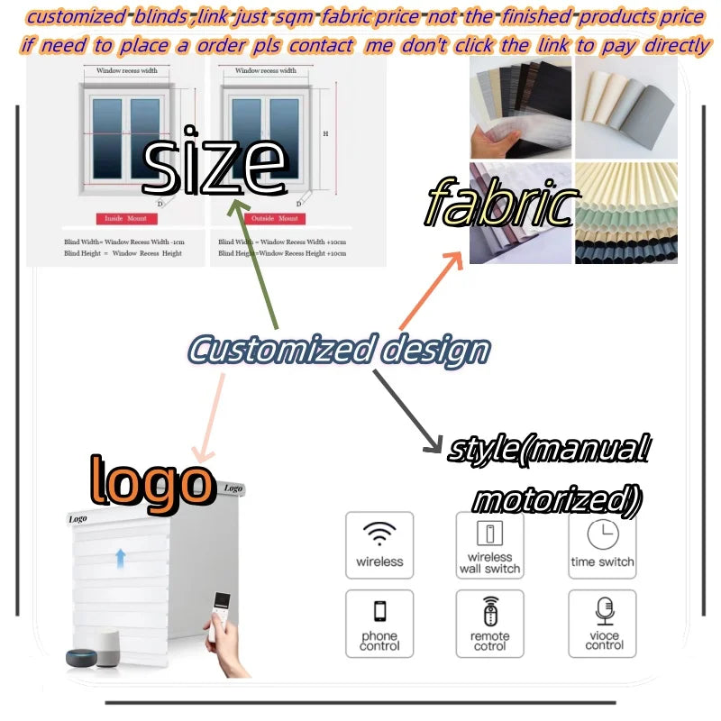 Customized Hot Selling Square Style Automatic Remote Voice Control Connect Wifi Google Zebra Blinds For Window