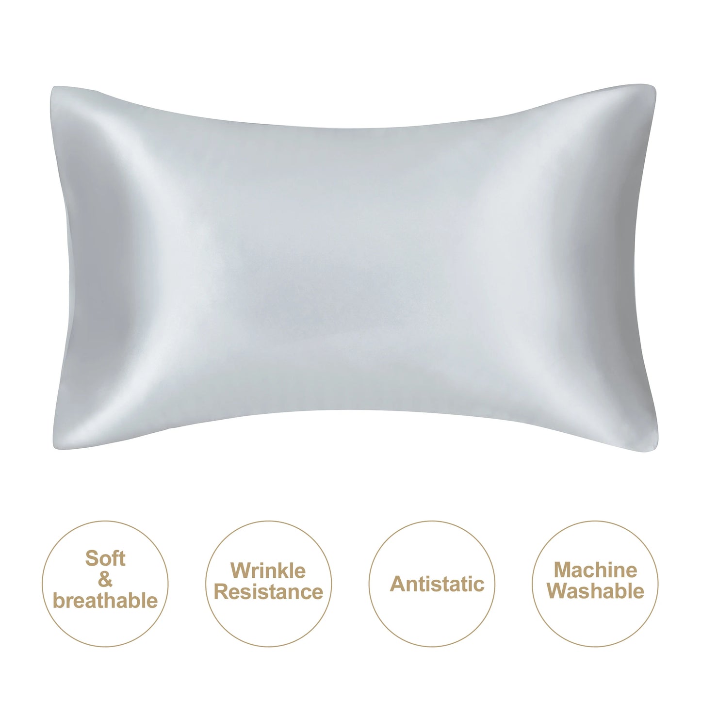 JuwenSilk silky stain pillowcase silky pillowcase natural silk pillowcase mulberry silk pillow case standard queen king