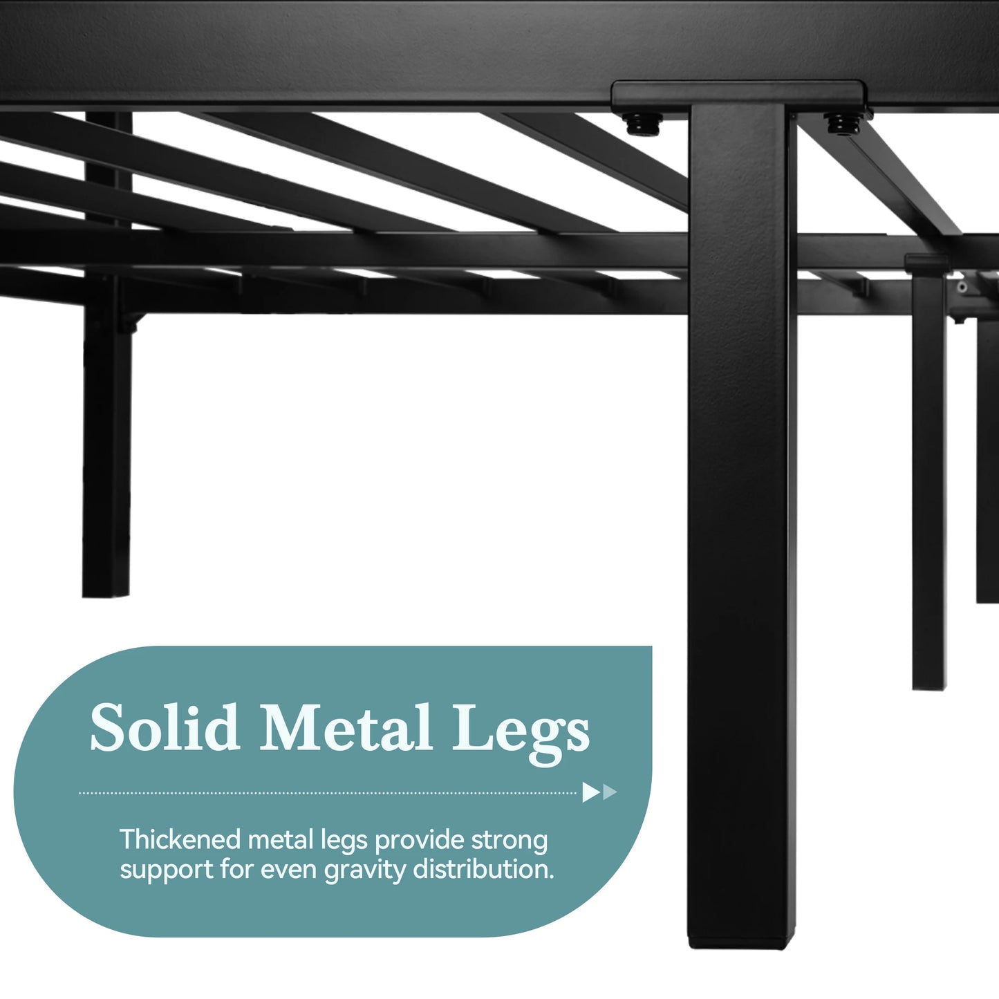 HOOMIC Canopy Bed Frame, Enhanced 4-Poster, 3-Metal Crossbar, No Box Spring Needed, Easy Assembly