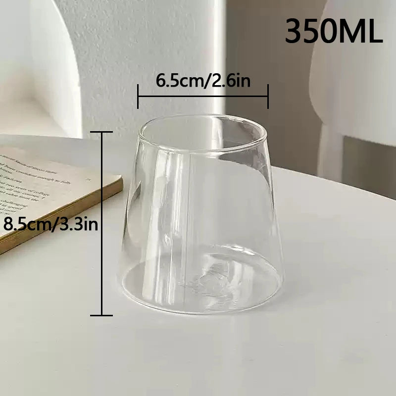 1/2pcs Glass Cup Mountain Whiskey Glass Transparent Beer Water Cup Milk Coffee Mug Tea Juice Drink Cup Bar Kitchen Drinkware