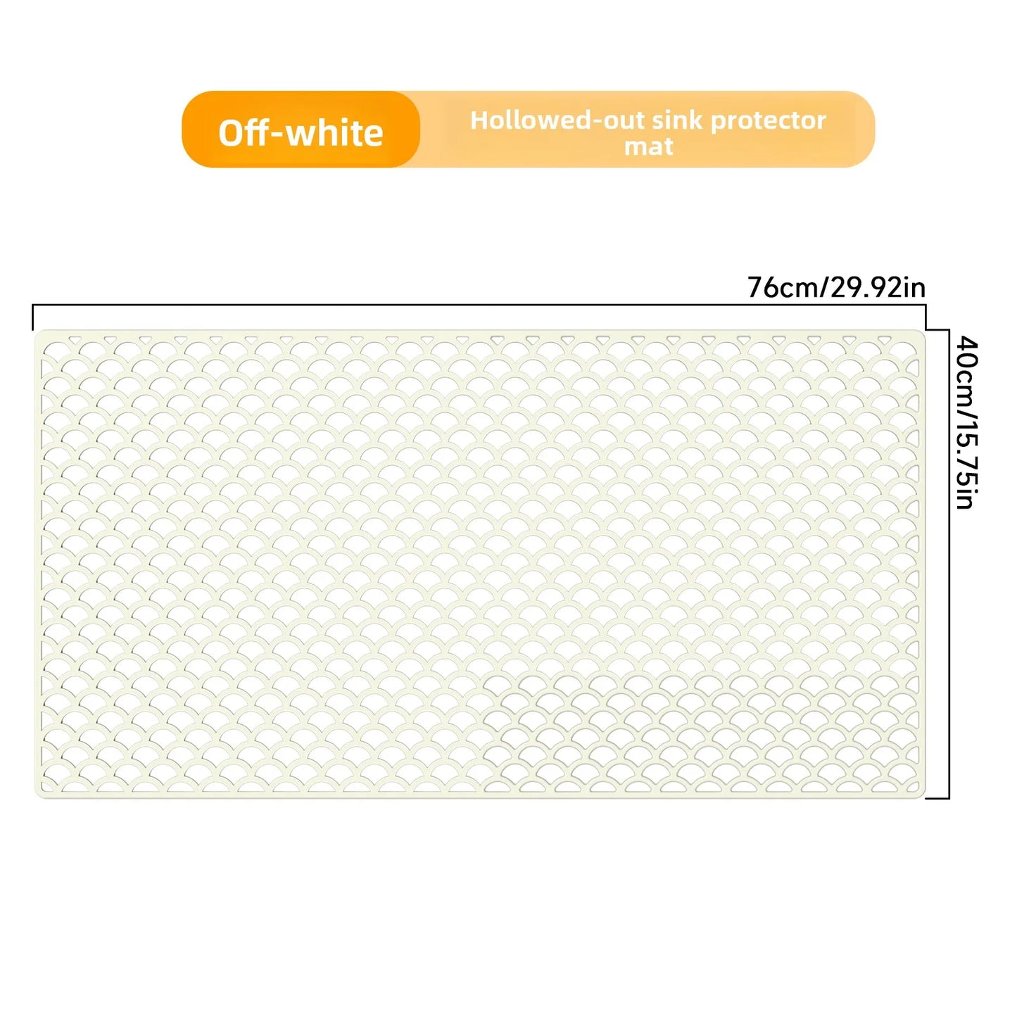 Kitchen Sink Silicone Mat Anti-Scratch Honeycomb Pad Dishwashing Basin Hollow Bottom Draining Pad Non-Slip Sink Mat