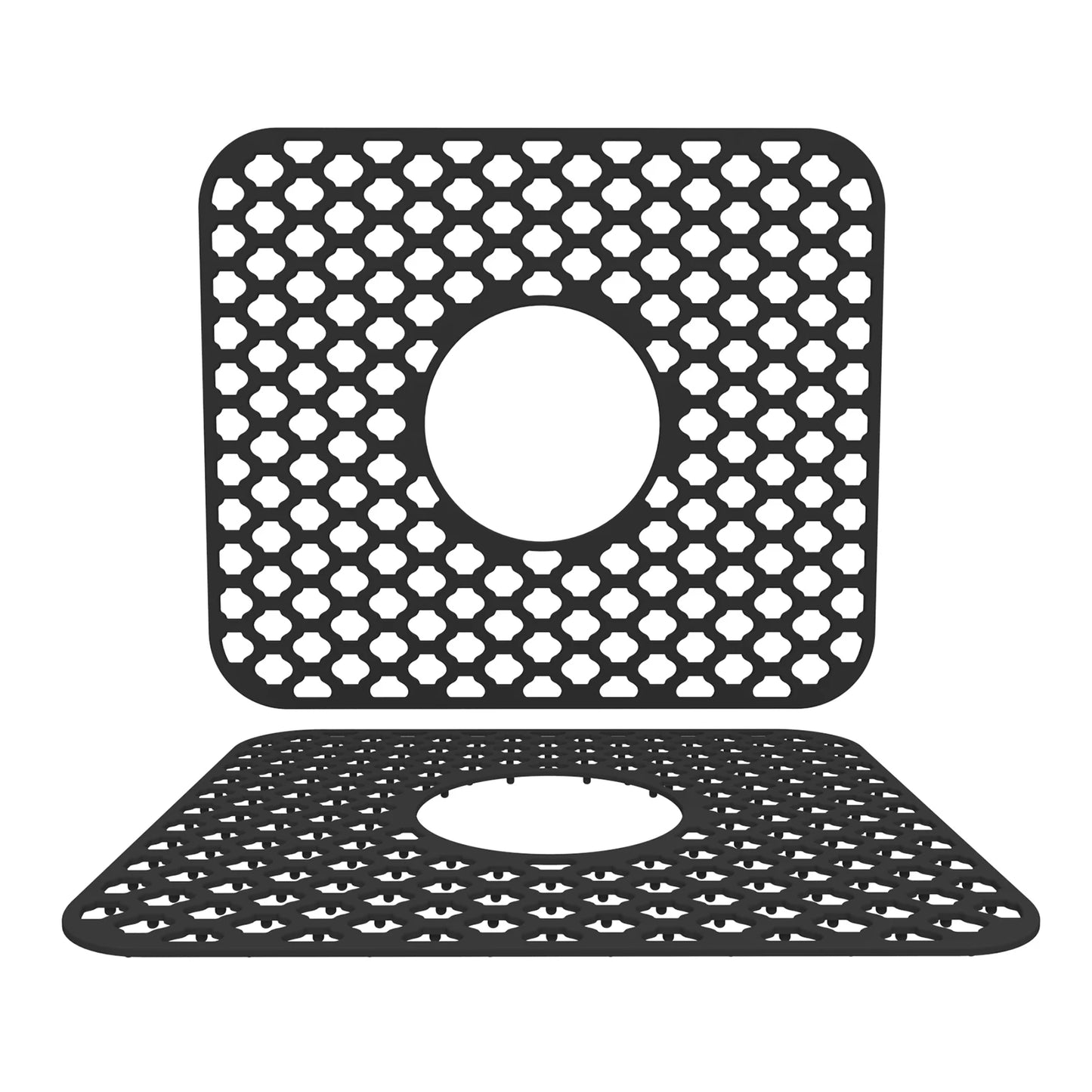 Kitchen Sink Silicone Mat Anti-Scratch Honeycomb Pad Dishwashing Basin Hollow Bottom Draining Pad Non-Slip Sink Mat