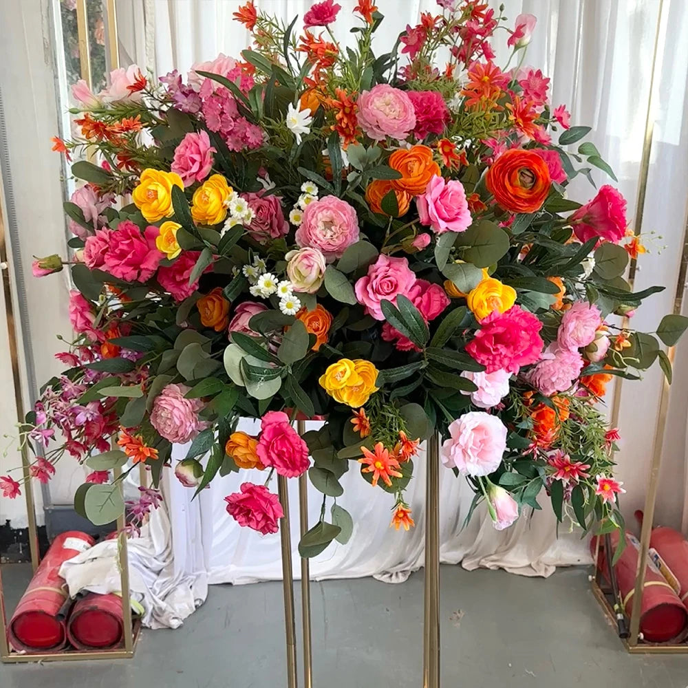 80/70/60/50/30cm Artificial Pink Large Flower Ball, Table Centerpiece for Special Event Decor, Floral Arrangement