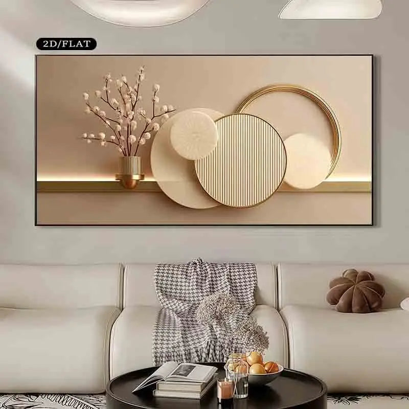 2D Flat, Large Unframed Canvas, Modern Minimalist Design. for Spaces Such As The Living Room, Bedroom, Kitchen, Office Decor
