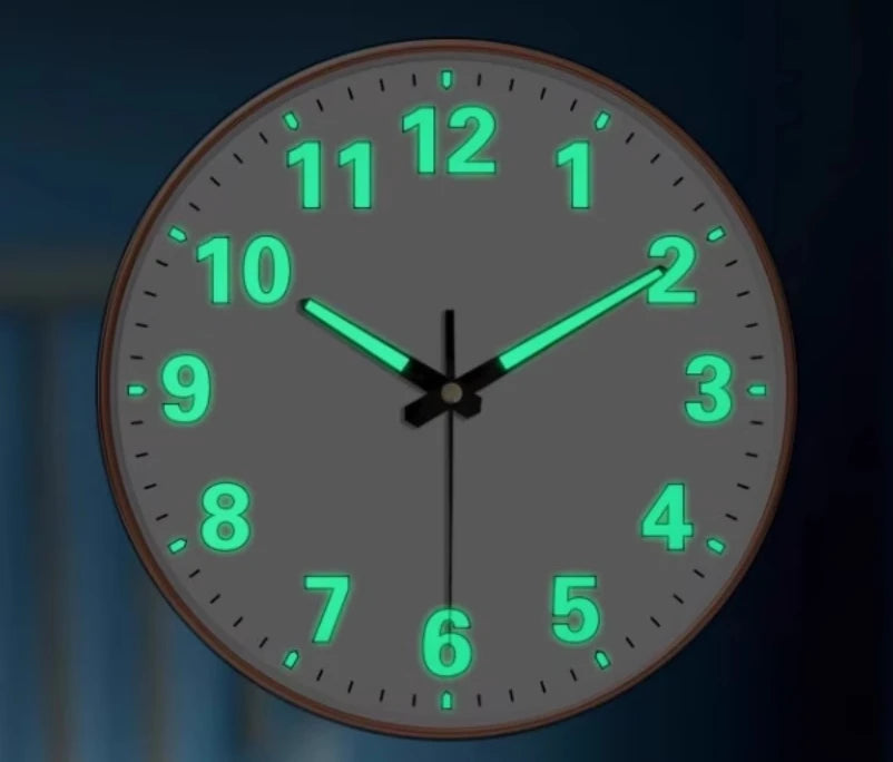 Moon Phase Wall Clock With Built-in LED Light Modern Silent Living Room Decor Creative Home Wall Clocks For Dining Room