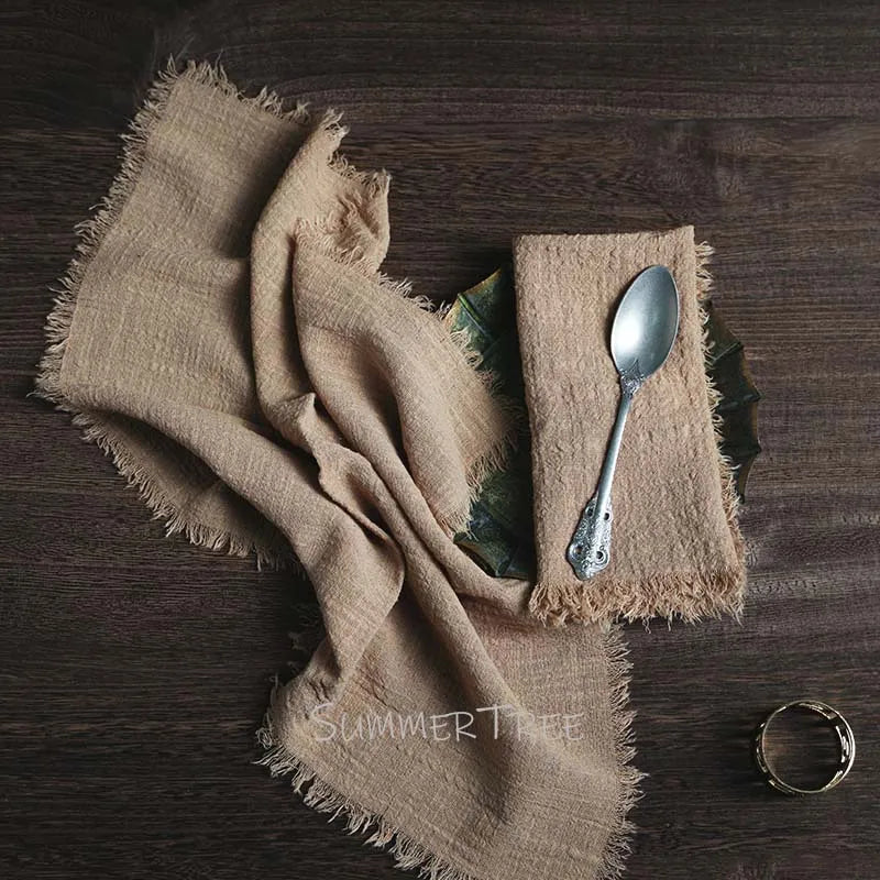 20PCS Large Napkins Cotton Gauze 41x41cm Muslin Cloth Tea Towels Dinner Retro Cheesecloth Wedding Party Rustic Table Decoration