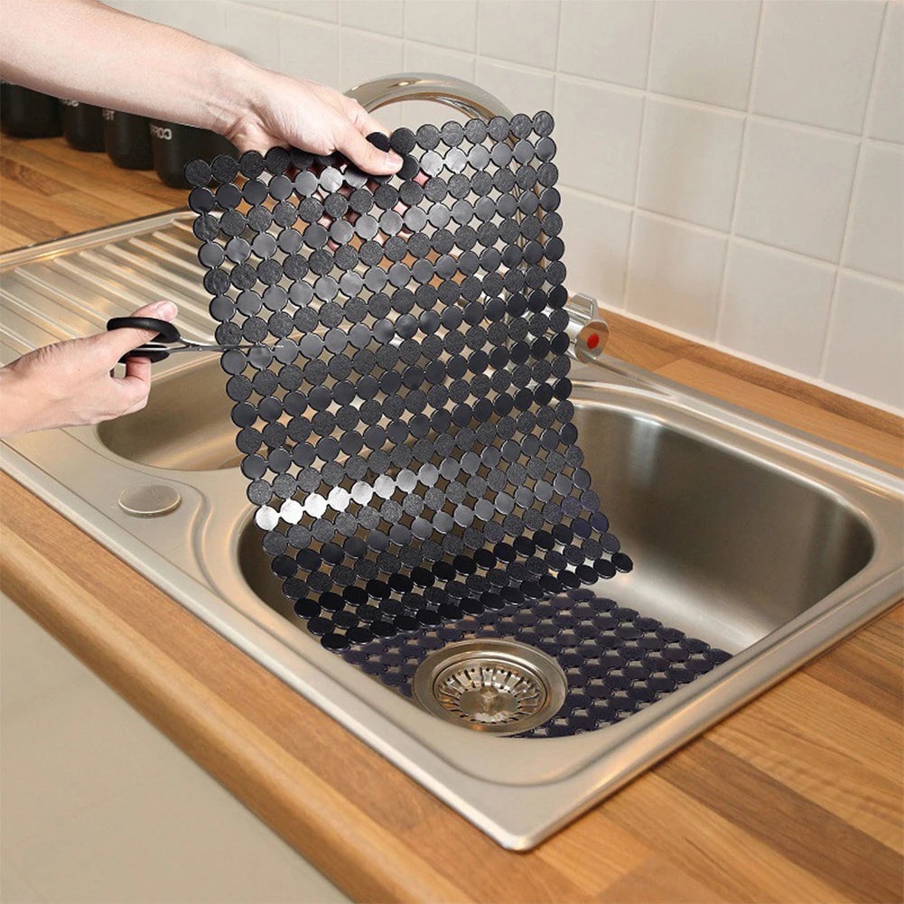2PCS Sink Protectors Good Grip Sink Mat for Kitchen Large Multifunctional PVC Heat resistan Sink Mat Protector for Home Bathroom