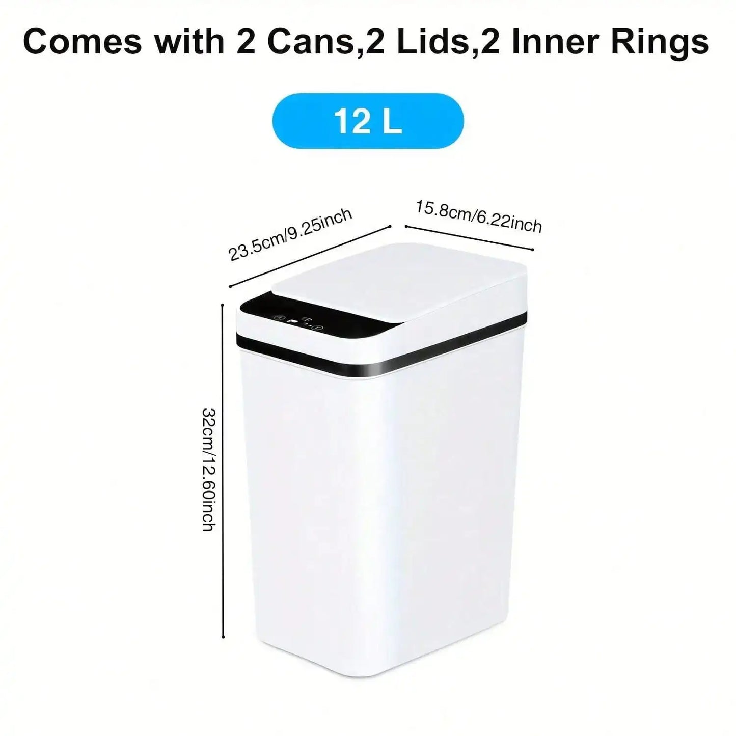 2/1PC Bathroom Trash Can, Compact And Durable Plastic Wastebasket With Built-In Handles, Easy To Clean, Rustproof, Space-Saving Design, Ideal For Small Spaces In Bathroom, Laundry, And Home Office