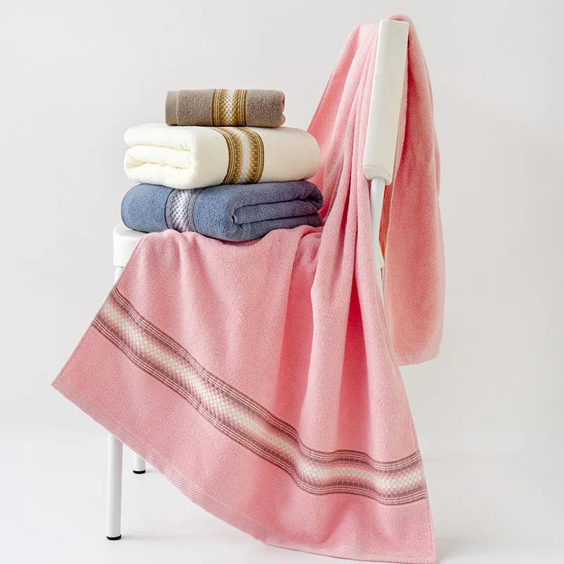 High-End Hotel Quality Thickened Cotton Towels Set of 1/4/6 Absorbent Embroidered Face Washing Towels for Adults Household Use