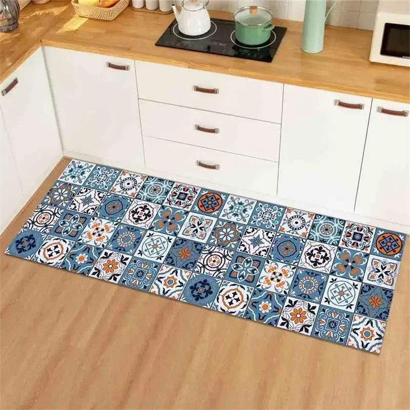 Pvc Kitchen Carpet Waterproof Floor Mat Leather Non-slip Floor Mats Large Area Rug Home Decoration