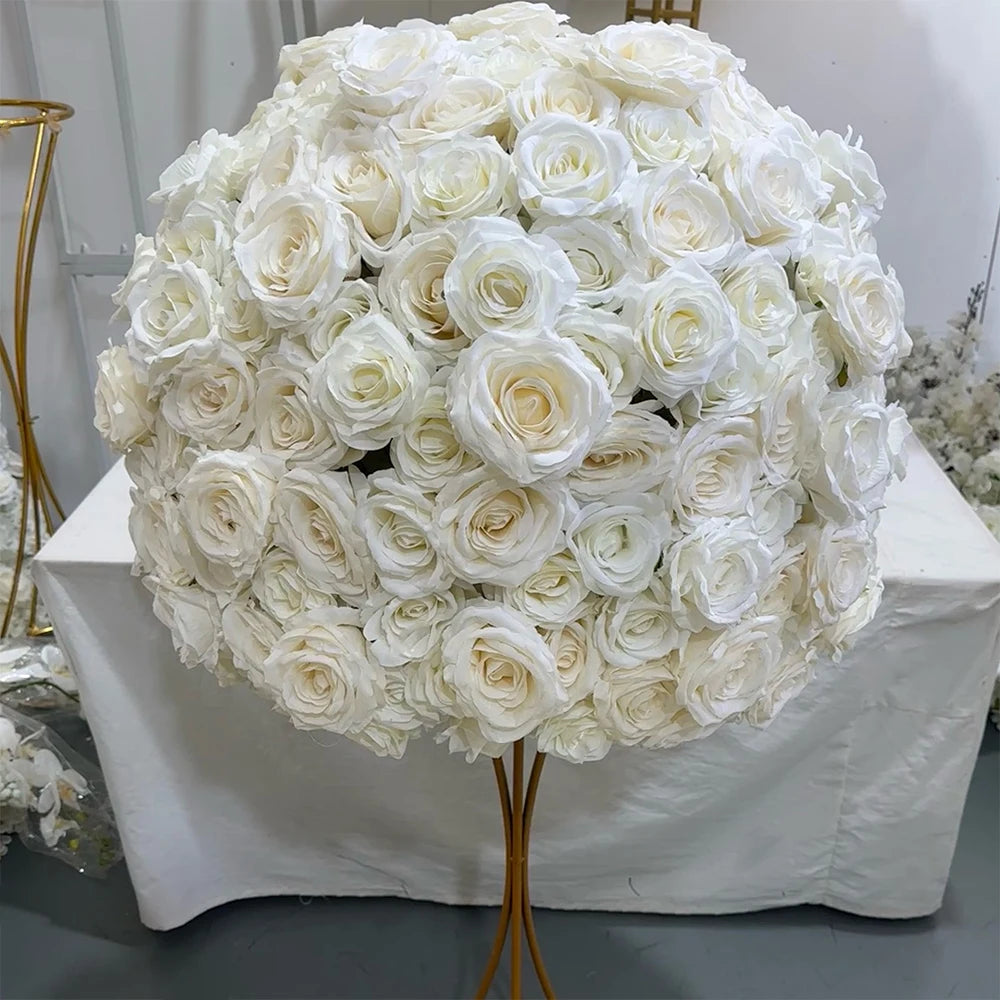 80/70/60/50/30cm Artificial Pink Large Flower Ball, Table Centerpiece for Special Event Decor, Floral Arrangement