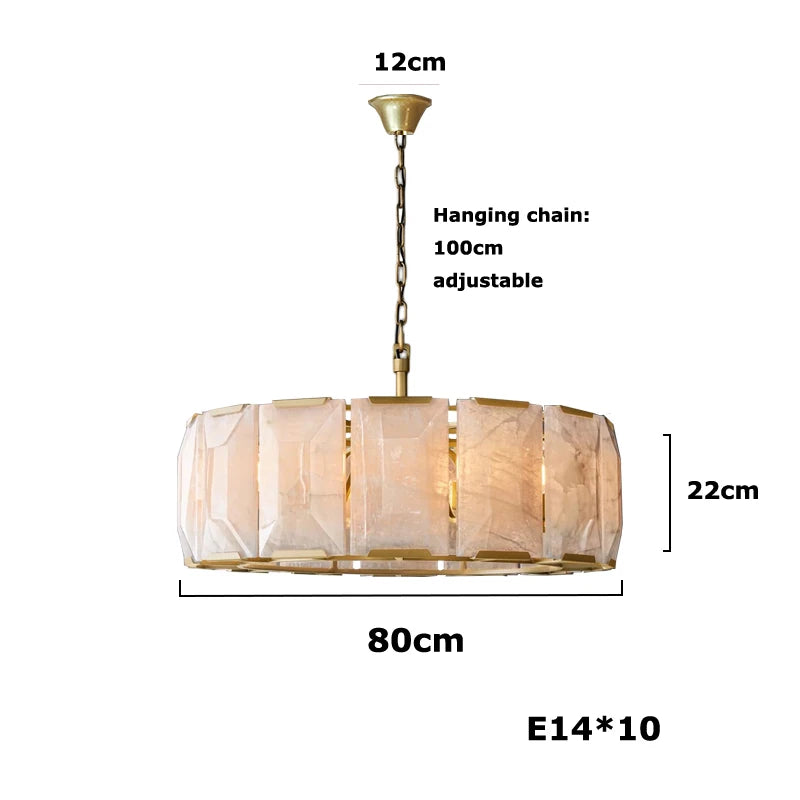 American Alabaster Pendant Chandelier Light for Living Room Dining Room Lustre Suspension Luminaire Lamp For Kitchen Island
