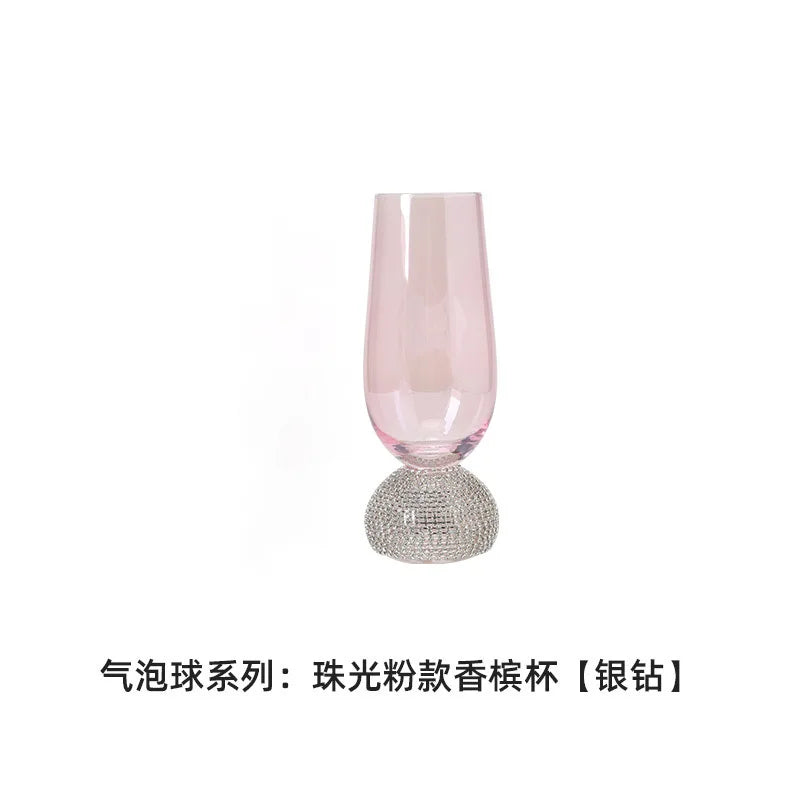 Light luxury European diamond glass wine glass, high value, diamond-wrapped red wines pirit cup, high-end whisky