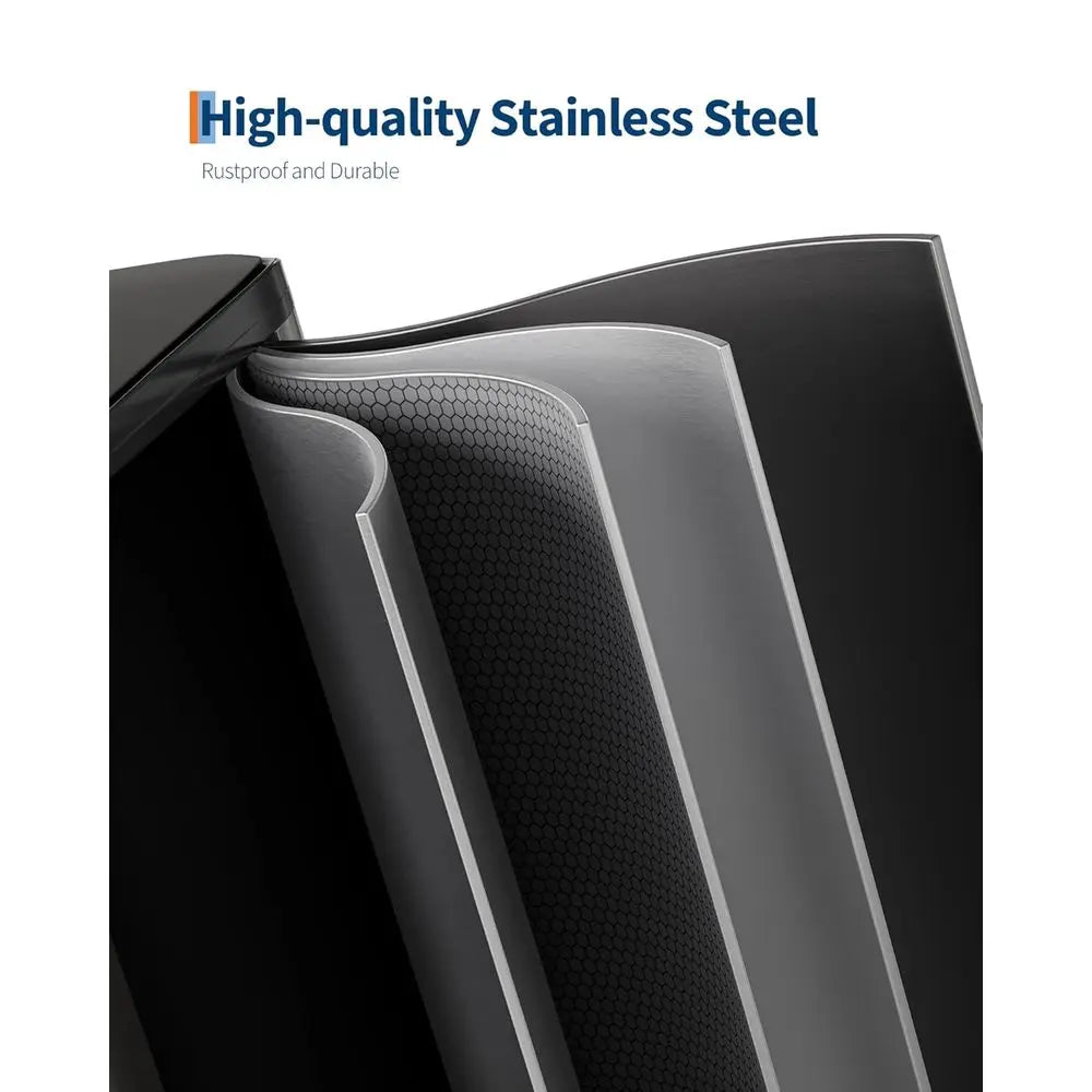 Double Trash Can, 2 x 8 gal (2 x 30 L) Garbage Can or Kitchen Dual Compartment Recycling Kitchen Step Trash Bin, Stainless Steel Trash Can.
