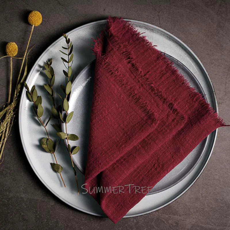 20PCS Large Napkins Cotton Gauze 41x41cm Muslin Cloth Tea Towels Dinner Retro Cheesecloth Wedding Party Rustic Table Decoration