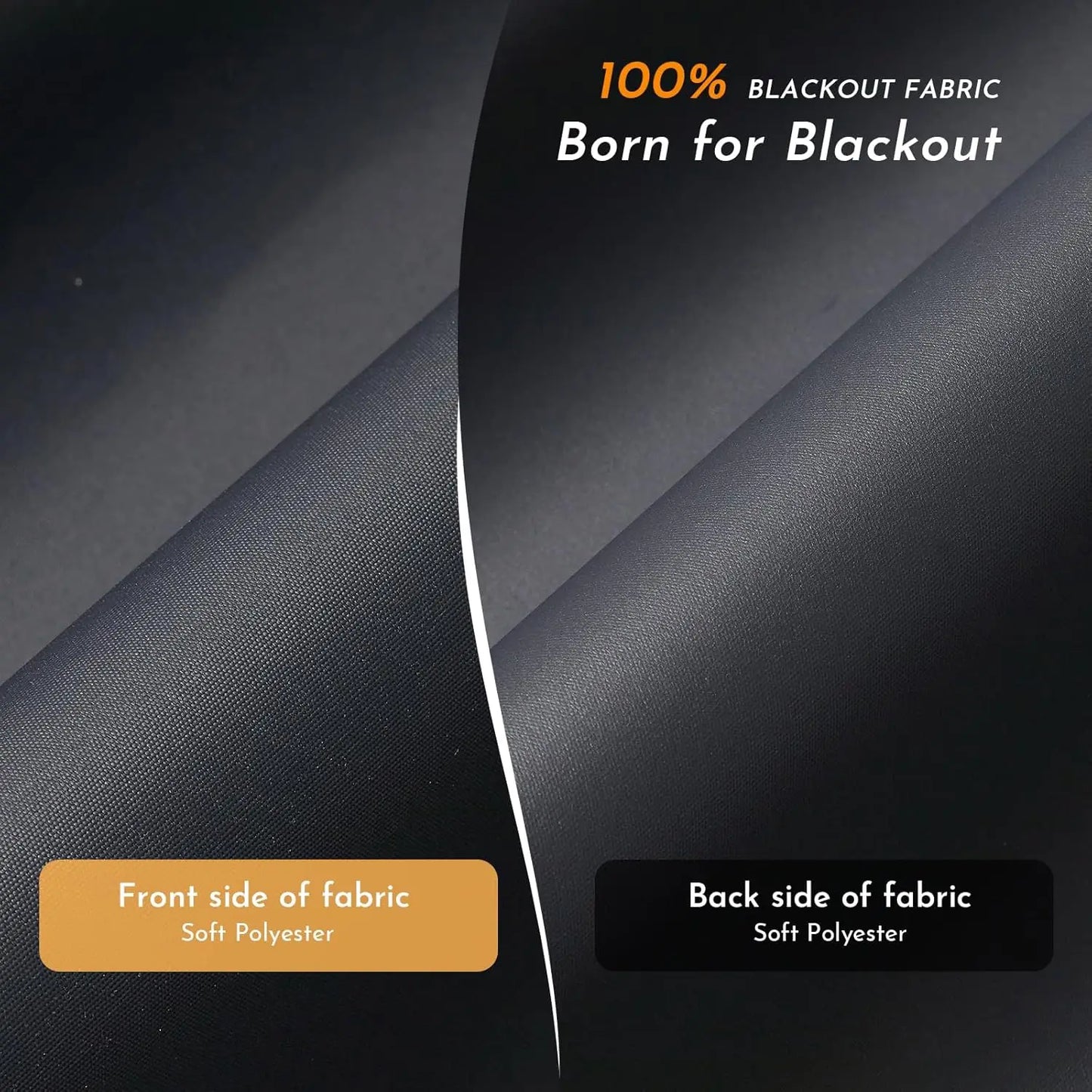 Cordless Blackout Roller Blinds with Thermal Insulation, UV Protection for Home Windows (Black, 34"W x 64"H)