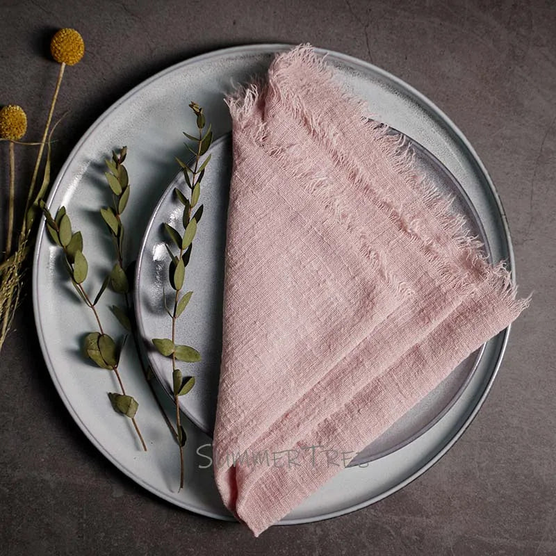 20PCS Large Napkins Cotton Gauze 41x41cm Muslin Cloth Tea Towels Dinner Retro Cheesecloth Wedding Party Rustic Table Decoration
