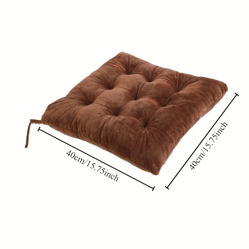 6pcs/set Square Velvet Seat Cushion Thickened Soft Cushion in Winter, Suitable for Dining Rooms Living Rooms Pillows for Bedroom
