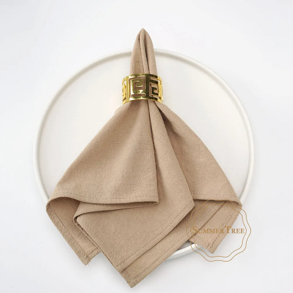 24 Pack 40cm x 40cm Cloth Napkins Washable Reusable Bulk Plain Cotton Table Napkin for Home Kitchen Dinner Wedding Decoration