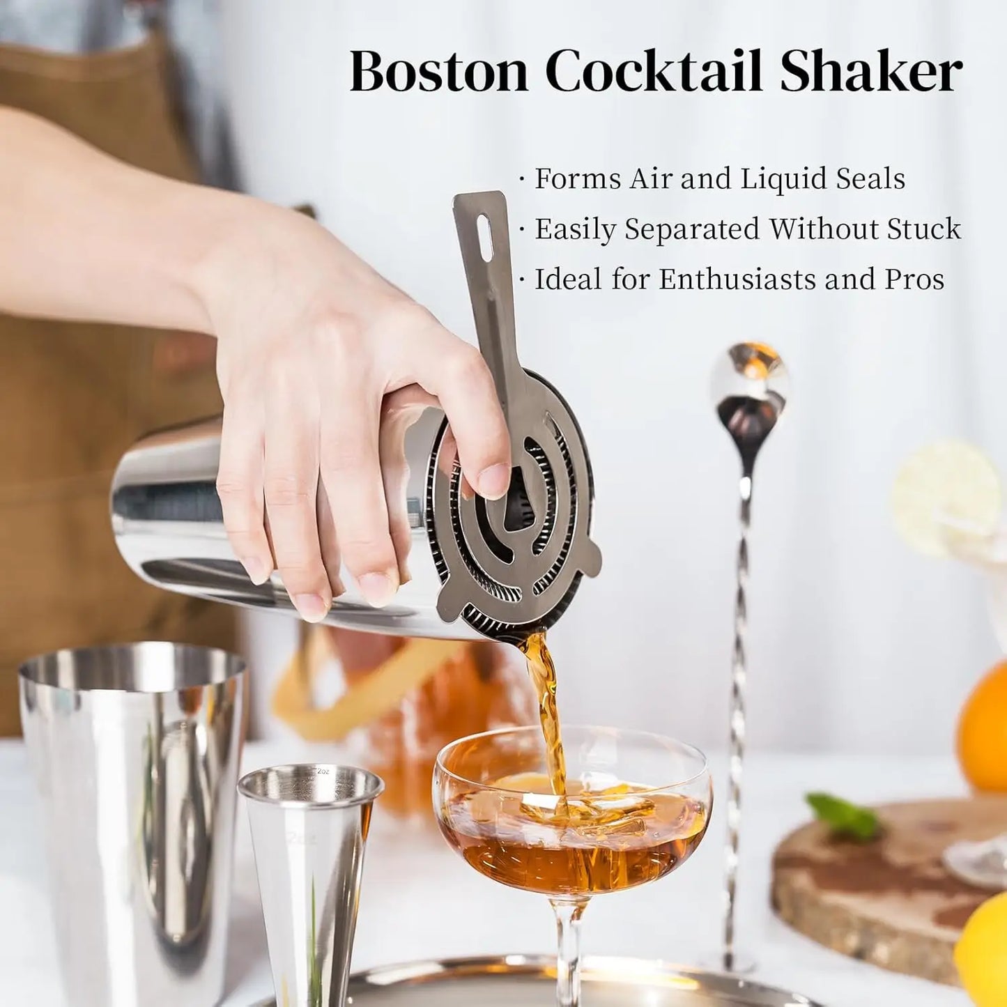 4/5pcs Boston Cocktail Shaker Set Professional Stainless Steel Bartender Wine Cup Cocktail Mixer Martini Cocktail Shaker Bar Set