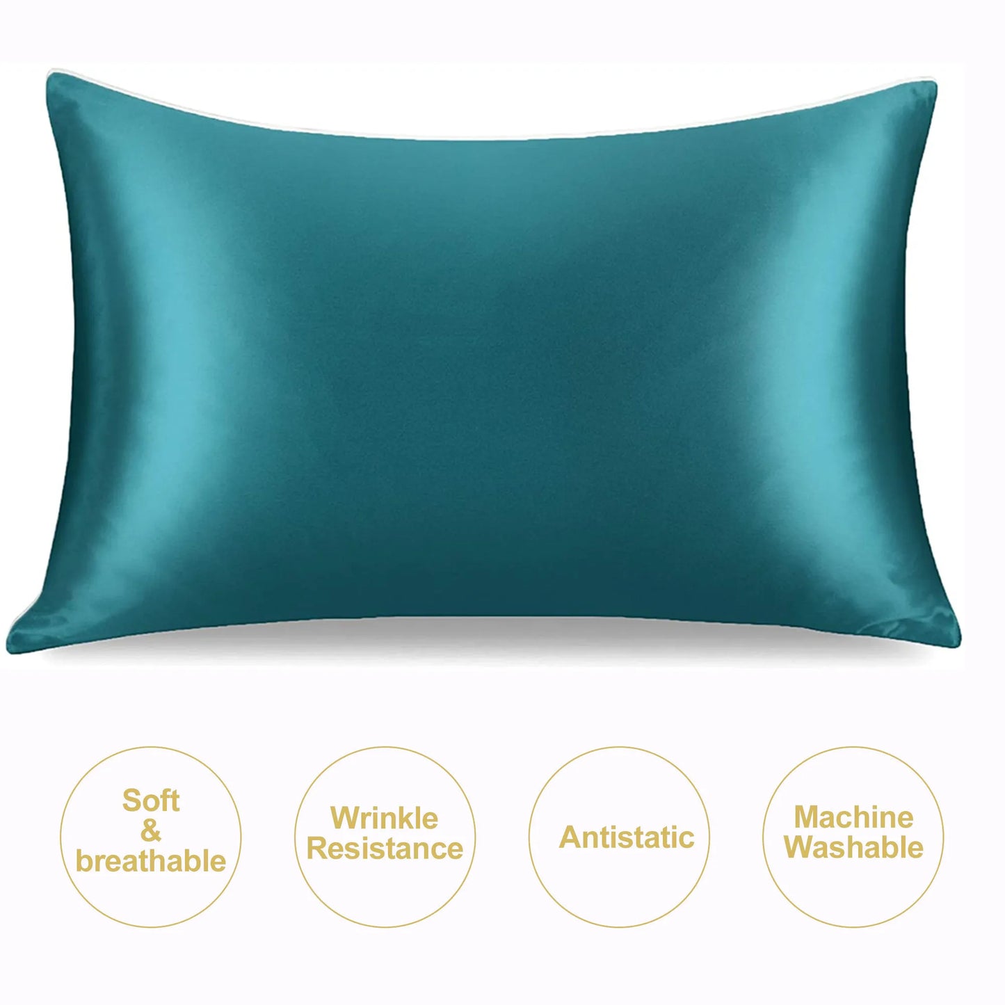 JuwenSilk silky stain pillowcase silky pillowcase natural silk pillowcase mulberry silk pillow case standard queen king