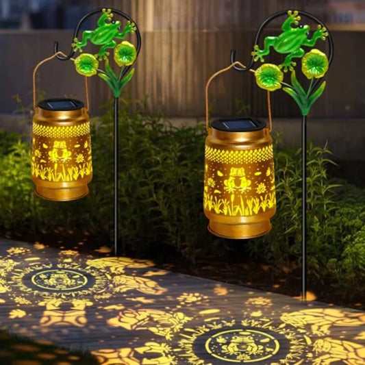 Outdoor Waterproof with Shepherd Hook, Christmas Decorations Birthday Gifts for Women Mom Grandma, Hanging Solar Lights, Cute Fun