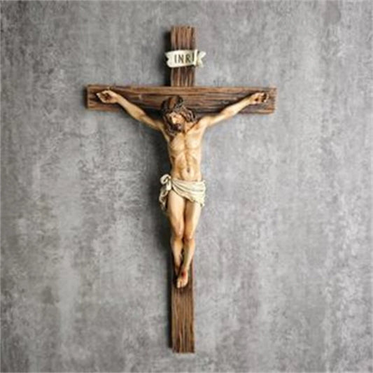 Easter Cross Resin Figurine Home Office Desktop Decoration Religious Holiday Ornament Gift Tabletop Art Sculpture For Christian