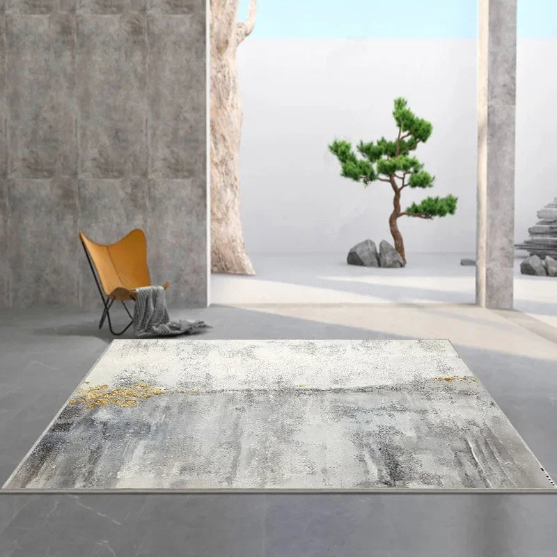 Light Luxury Carpets for Living Room Large Area Lounge Carpet Minimalist Bedroom Decor Gray Rug Home Soft Washable Floor Mat