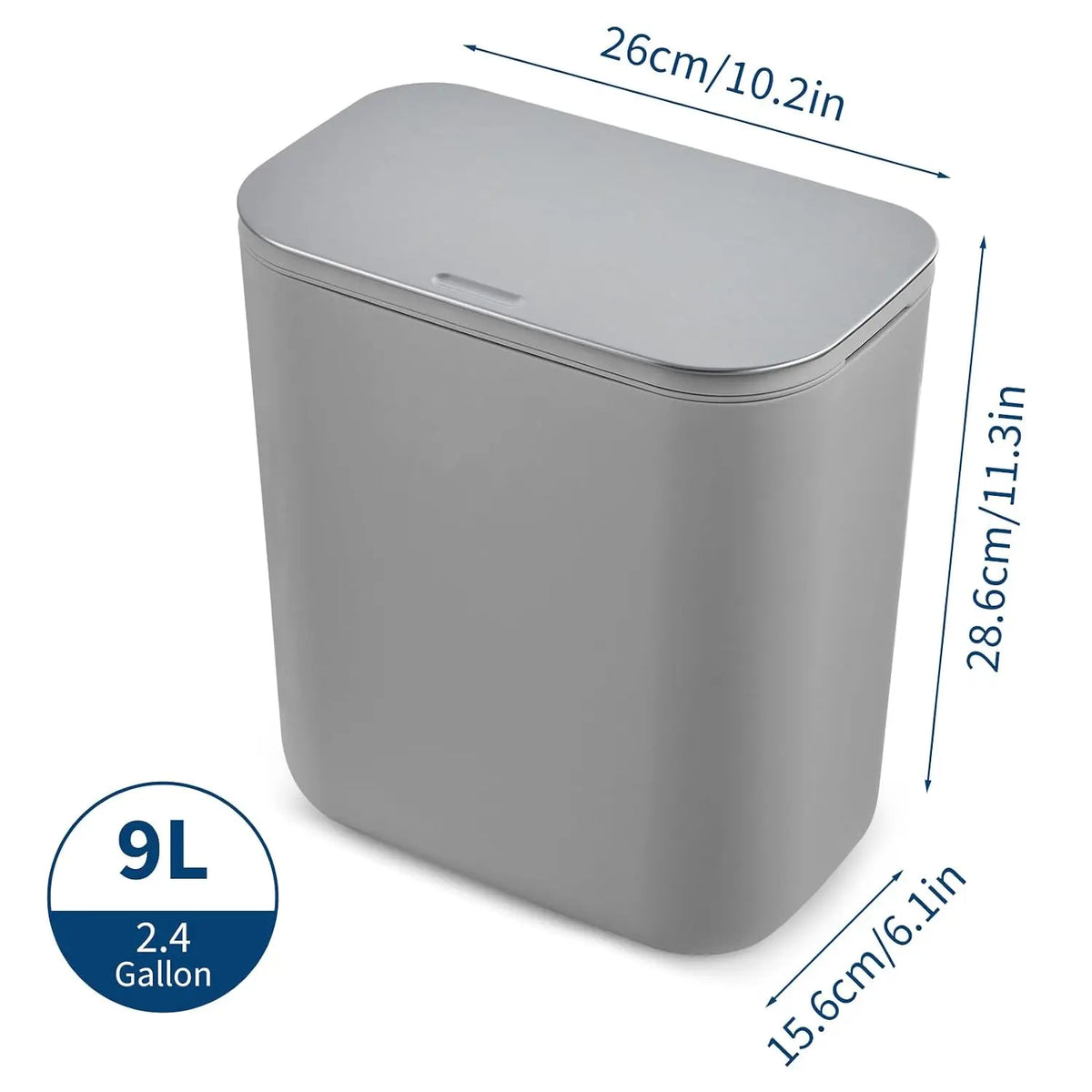 Tacleekii 7L 9L Kitchen Compost Bin for Counter Top or Under Sink Hanging Small Trash Can with Lid for Cupboard Bathroom Bedroom Office Camping