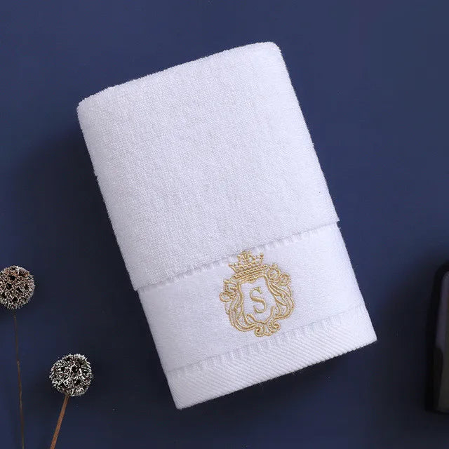 1/5/10pcs Embroidered Cotton Towels Set Oversized Bathroom Bath Hand Face Towels 34x74cm/70x140cm Sport Towels Gift Toallas