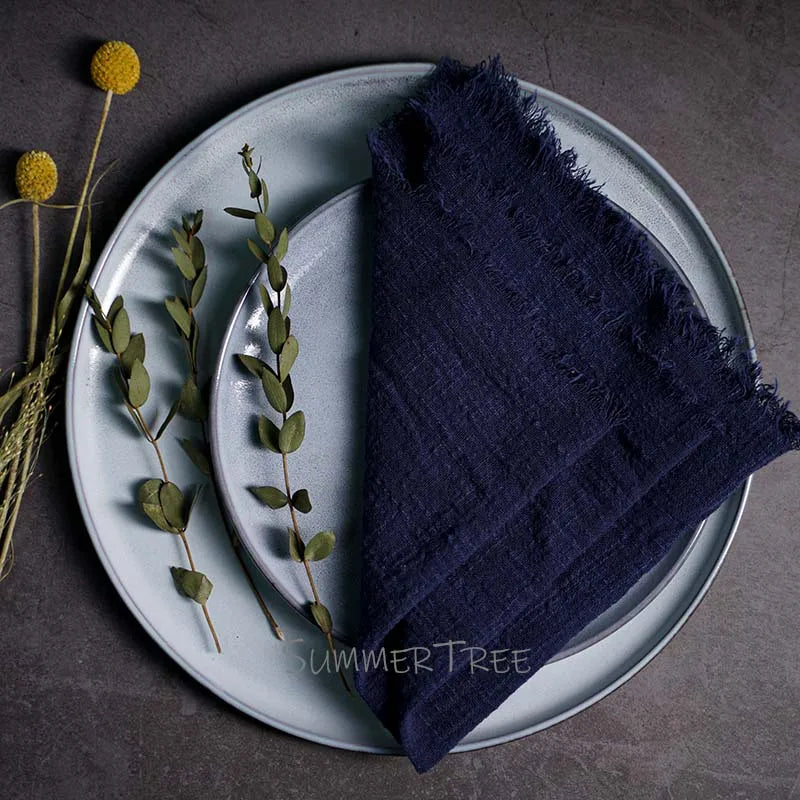 20PCS Large Napkins Cotton Gauze 41x41cm Muslin Cloth Tea Towels Dinner Retro Cheesecloth Wedding Party Rustic Table Decoration