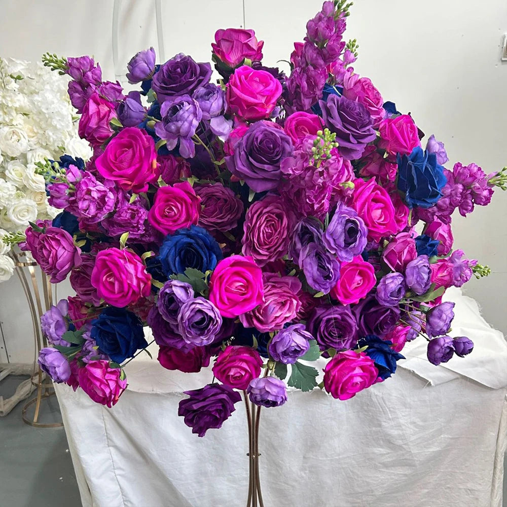 80/70/60/50/30cm Artificial Pink Large Flower Ball, Table Centerpiece for Special Event Decor, Floral Arrangement