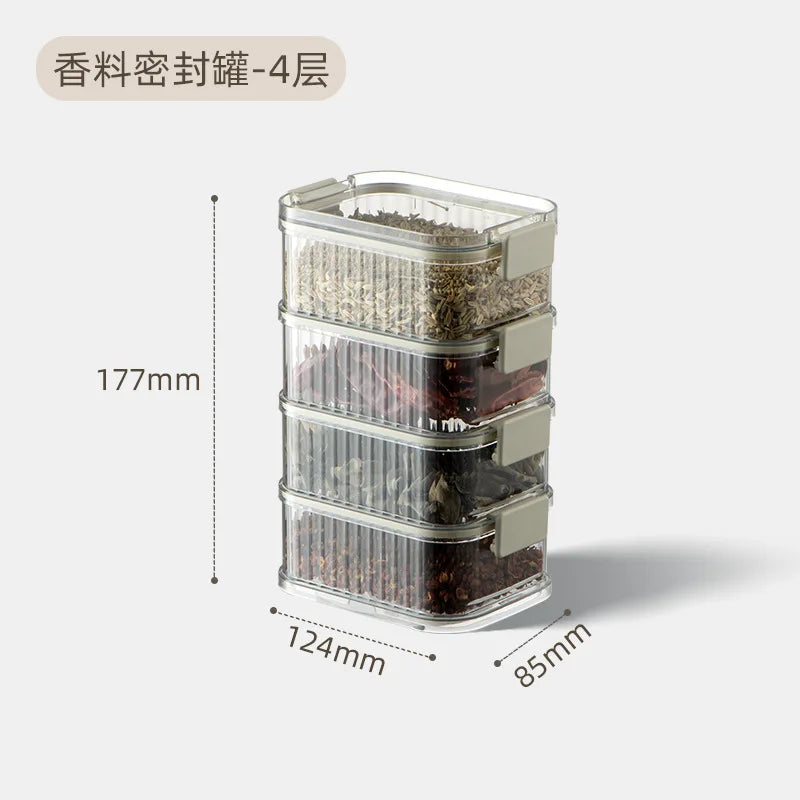 Kitchen Transparent Sealed Stacking Kitchen Storage Boxs Large Capacity Food Storage Box Kitchens Organizers Kitchen Accessories