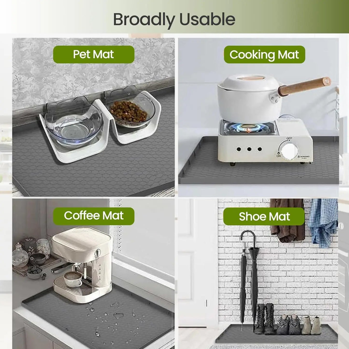 Silicone Under Sink Mat Waterproof Under Sink Liner Cabinet Protector Kitchen Sink Mat for Bottom of Sink Undersink Waterproof