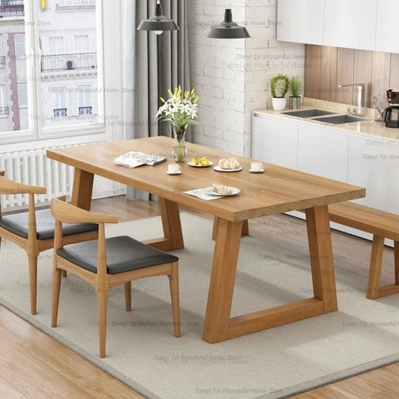 Nordic Wooden Dining Tables Kitchen Coffee Dinette Modern Dining Tables Living Room Italian Design Home Furniture Muebles LLDT