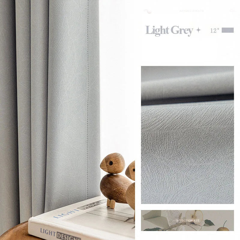 Custom Size 80-90% Shading Rate Blackout Curtains for Bedroom Living Room Window Drapes Thermal Insulated Room Darkening Curtain